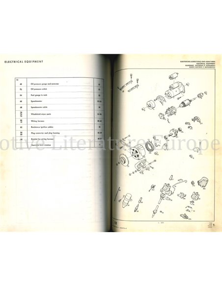 1970 OPEL ASCONA 16 | MANTA A | 1900 ONDERDELENHANDBOEK ENGELS