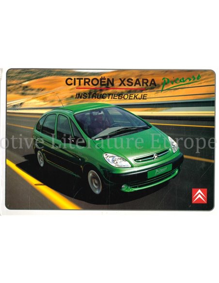 2001 CITROEN XSARA PICASSO INSTRUCTIEBOEKJE NEDERLANDS