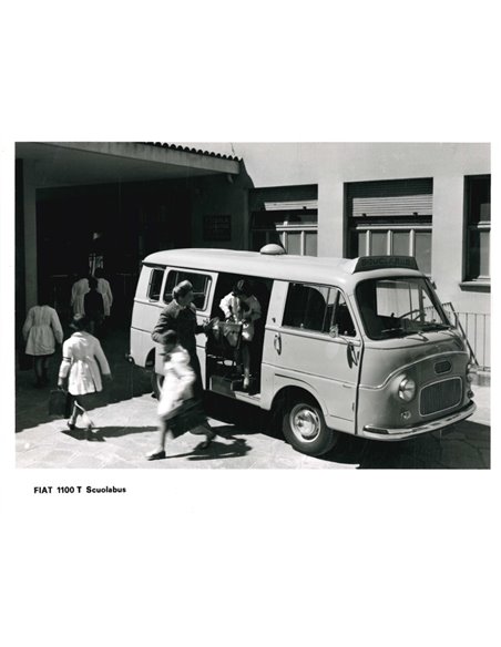 1957 FIAT 1100 T SCUOLABUS PRESS PHOTO