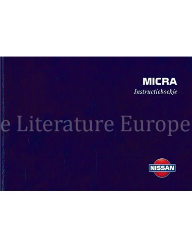2001 NISSAN MICRA OWNERS MANUAL DUTCH