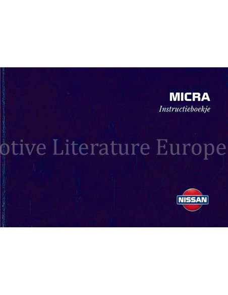 2001 NISSAN MICRA OWNERS MANUAL DUTCH