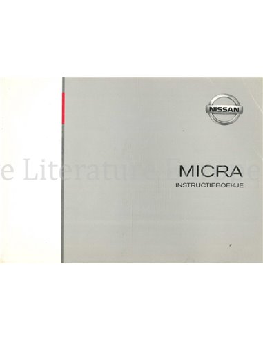 2003 NISSAN MICRA BETRIEBSANLEITUNG NIEDERLÄNDISCH 