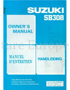 1985 SUZUKI SB308 (ALTO) INSTRUCTIEBOEKJE MULTI