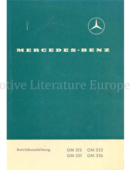 1964 MERCEDES BENZ MOTOREN OM 312 | OM 321 | OM 322 | OM 326 INSTRUCTIEBOEKJE DUITS
