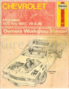 1970 - 1981 CHEVROLET MONTE CARLO HAYNES REPAIR MANUAL ENGLISH