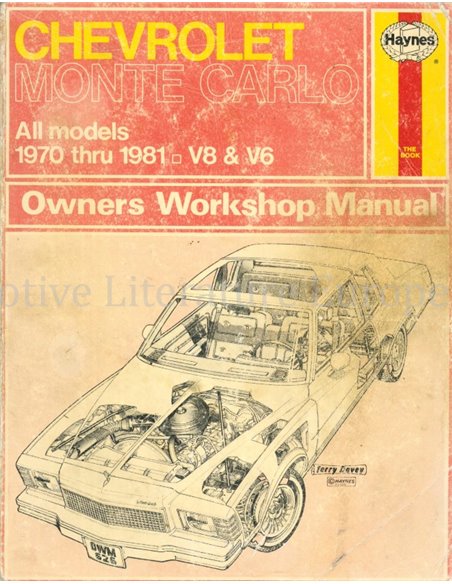 1970 - 1981 CHEVROLET MONTE CARLO HAYNES VRAAGBAAK ENGELS