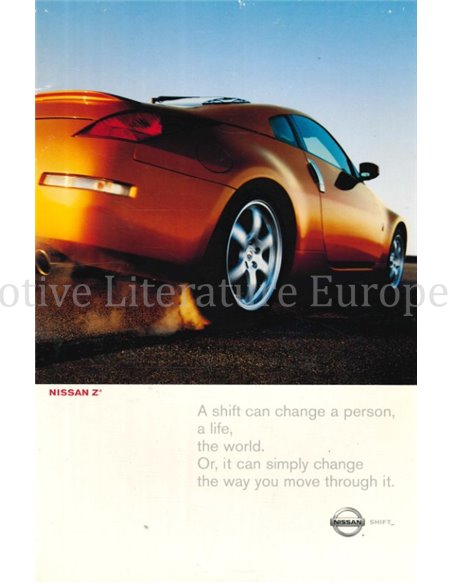 2003 NISSAN 350Z BROCHURE ENGLISH (US)