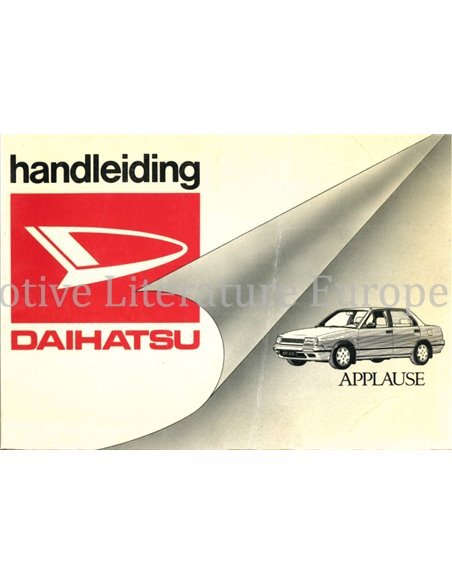 1989 DAIHATSU APPLAUSE OWNERS MANUAL DUTCH