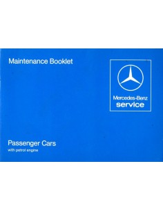 1982 MERCEDES BENZ W123 W125 W107 ONDERHOUDSBOEKJE ENGELS