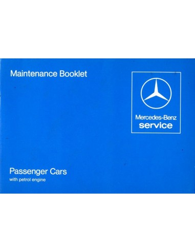 1982 MERCEDES BENZ W123 W125 W107 ONDERHOUDSBOEKJE ENGELS