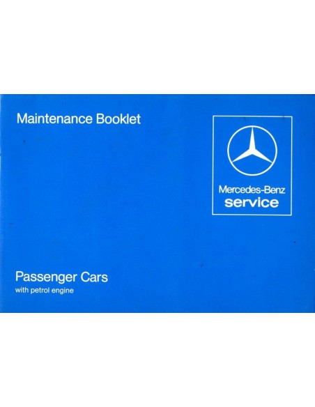 1982 MERCEDES BENZ W123 W125 W107 ONDERHOUDSBOEKJE ENGELS