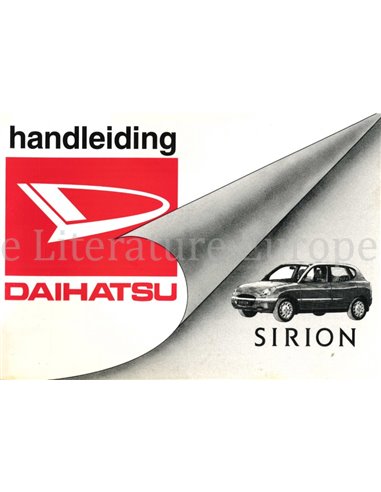 2000 DAIHATSU SIRION INSTRUCTIEBOEKJE NEDERLANDS