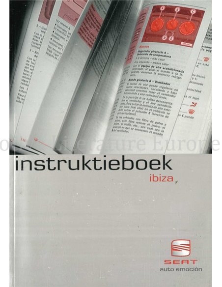 2002 SEAT IBIZA INSTRUCTIEBOEKJE NEDERLANDS