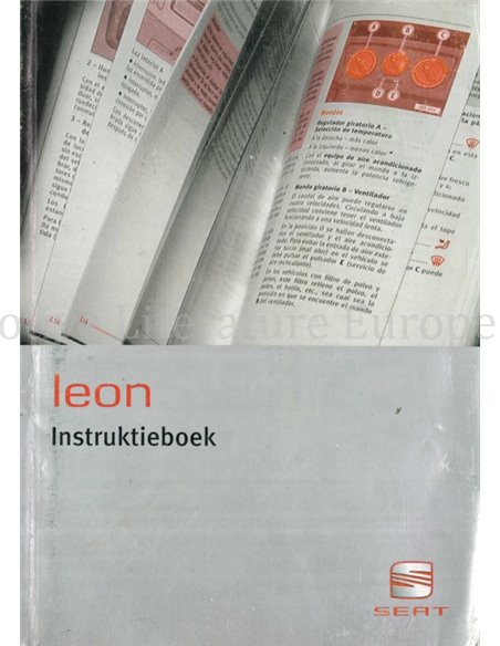 2003 SEAT LEON BETRIEBSANLEITUNG NIEDERLÄNDISCH 