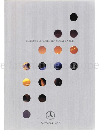 1999 MERCEDES BENZ CL KLASSE BROCHURE NEDERLANDS