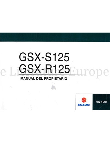 2017 SUZUKI GSX-S125 | GSX-R125 OWNER"S MANUAL SPANISH