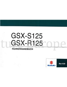 2017 SUZUKI GSX-S125 | GSX-R125 INSTRUCTIEBOEKJE DUITS