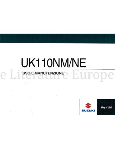 2019 SUZUKI UK110NM/NE INSTRUCTIEBOEKJE ITALIAANS