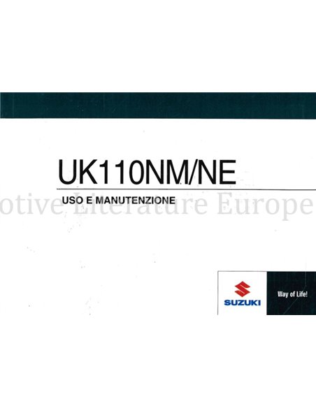 2019 SUZUKI UK110NM/NE INSTRUCTIEBOEKJE ITALIAANS