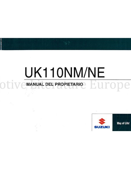 2019 SUZUKI UK110NM/NE OWNER"S MANUAL SPANISH