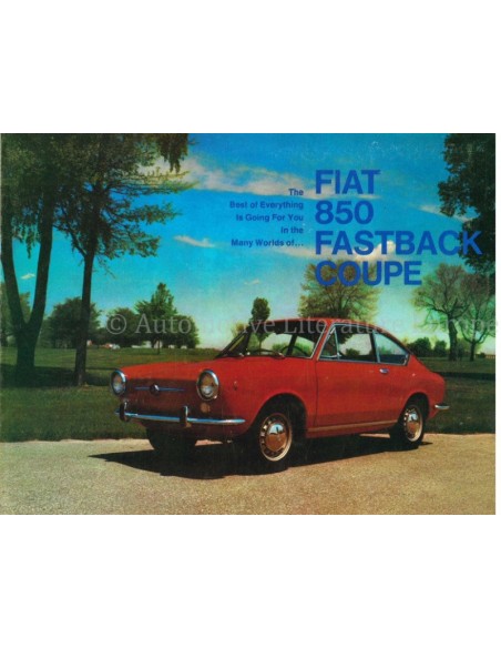 1967 FIAT 850 FASTBACK COUPE BROCHURE ENGLISH (US)