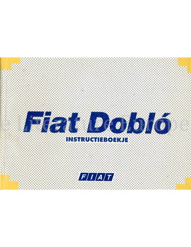 2000 FIAT DOBLO OWNERS MANUAL DUTCH