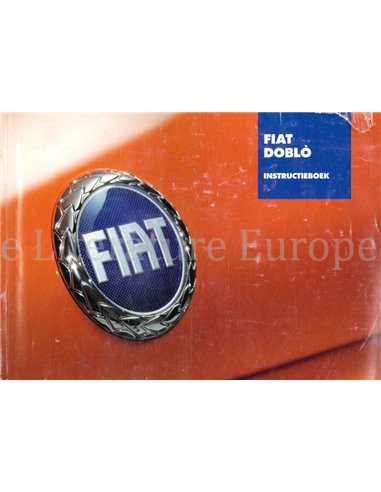 2005 FIAT DOBLO BETRIEBSANLEITUNG NIEDERLÄNDISCH 