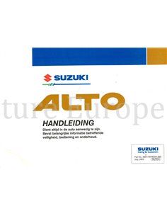 2002 SUZUKI ALTO OWNERS MANUAL DUTCH