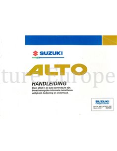2003 SUZUKI ALTO BETRIEBSANLEITUNG NIEDERLÄNDISCH