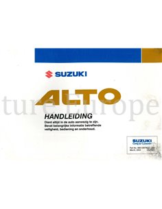 2004 SUZUKI ALTO OWNERS MANUAL DUTCH