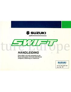 1998 SUZUKI SWIFT BETRIEBSANLEITUNG NIEDERLÄNDISCH