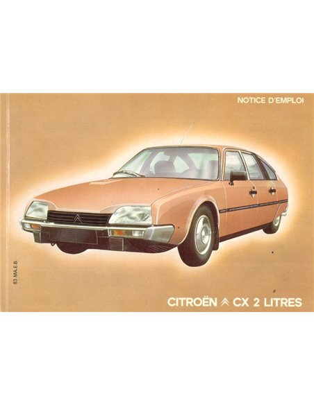 1983 CITROEN CX 2 LITER BETRIEBSANLEITUNG FRANZÖSISCH