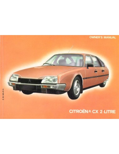 1985 CITROEN CX 2 LITRE OWNERS MANUAL ENGLISH