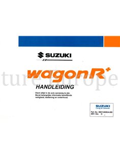 2002 SUZUKI WAGON R+ INSTRUCTIEBOEKJE NEDERLANDS