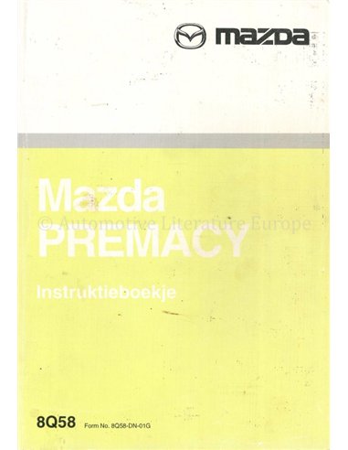 2001 MAZDA PREMACY OWNERS MANUAL DUTCH