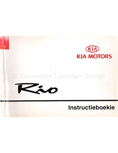 2000 KIA RIO INSTRUCTIEBOEKJE NEDERLANDS