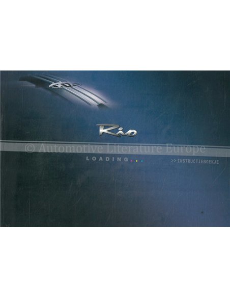 2003 KIA RIO INSTRUCTIEBOEKJE NEDERLANDS