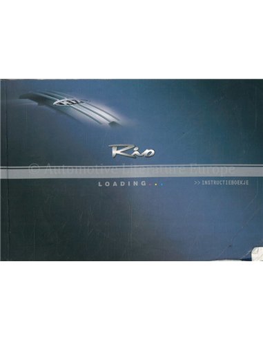2004 KIA RIO OWNERS MANUAL DUTCH