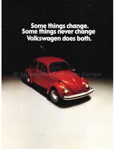 1974 VOLKSWAGEN KÄFER PROSPEKT ENGLISCH (USA)