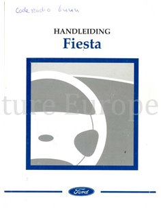 2003 FORD FIESTA BEDIENUNGSANLEITUNG NIEDERLÄNDISCH