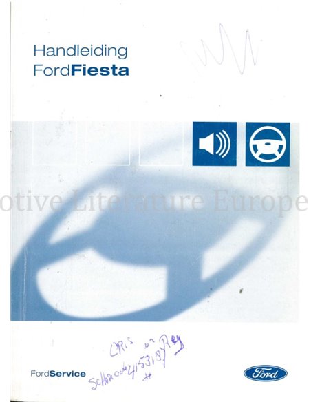2004 FORD FIESTA INSTRUCTIEBOEKJE NEDERLANDS