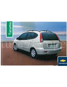 2005 CHEVROLET TACUMA INSTRUCTIEBOEKJE NEDERLANDS