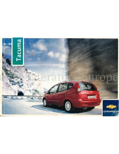 2006 CHEVROLET TACUMA BETRIEBSANLEITUNG NIEDERLÄNDISCH