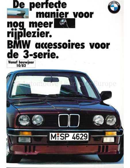 1987 BMW 3ER ZUBEHÖR PROSPEKT NIEDERLÄNDISCH