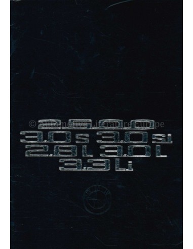 1976 BMW 2500 | 3.0S | 3.0 Si | 2.8L | 3.0L | 3.3Li BROCHURE DUITS