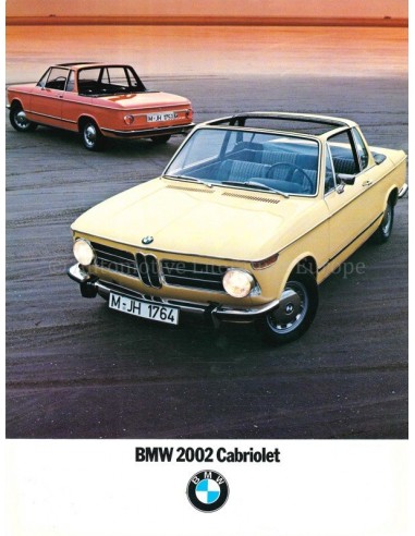1972 BMW 2002 CABRIO PROSPEKT DEUTSCH