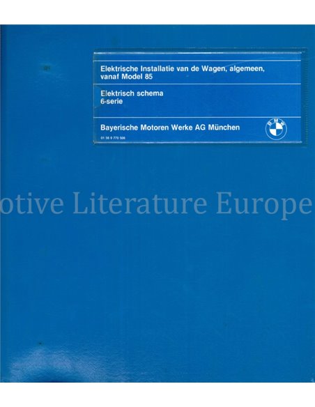 1985 BMW 6-SERIES ELECTRICAL WIRING DIAGRAM DUTCH