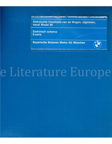 1986 BMW 6-ER REIHE ELEKTRIK SCHALTPLAN NIEDERLÄNDISCH