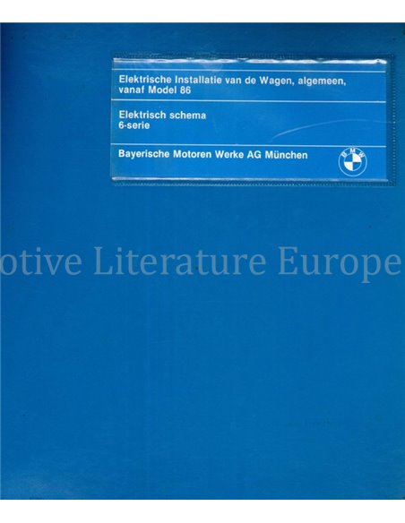 1986 BMW 6-ER REIHE ELEKTRIK SCHALTPLAN NIEDERLÄNDISCH