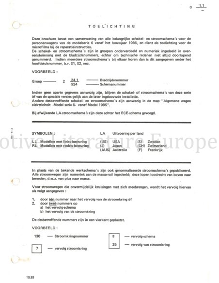 1986 BMW 6-SERIES ELECTRICAL WIRING DIAGRAM DUTCH